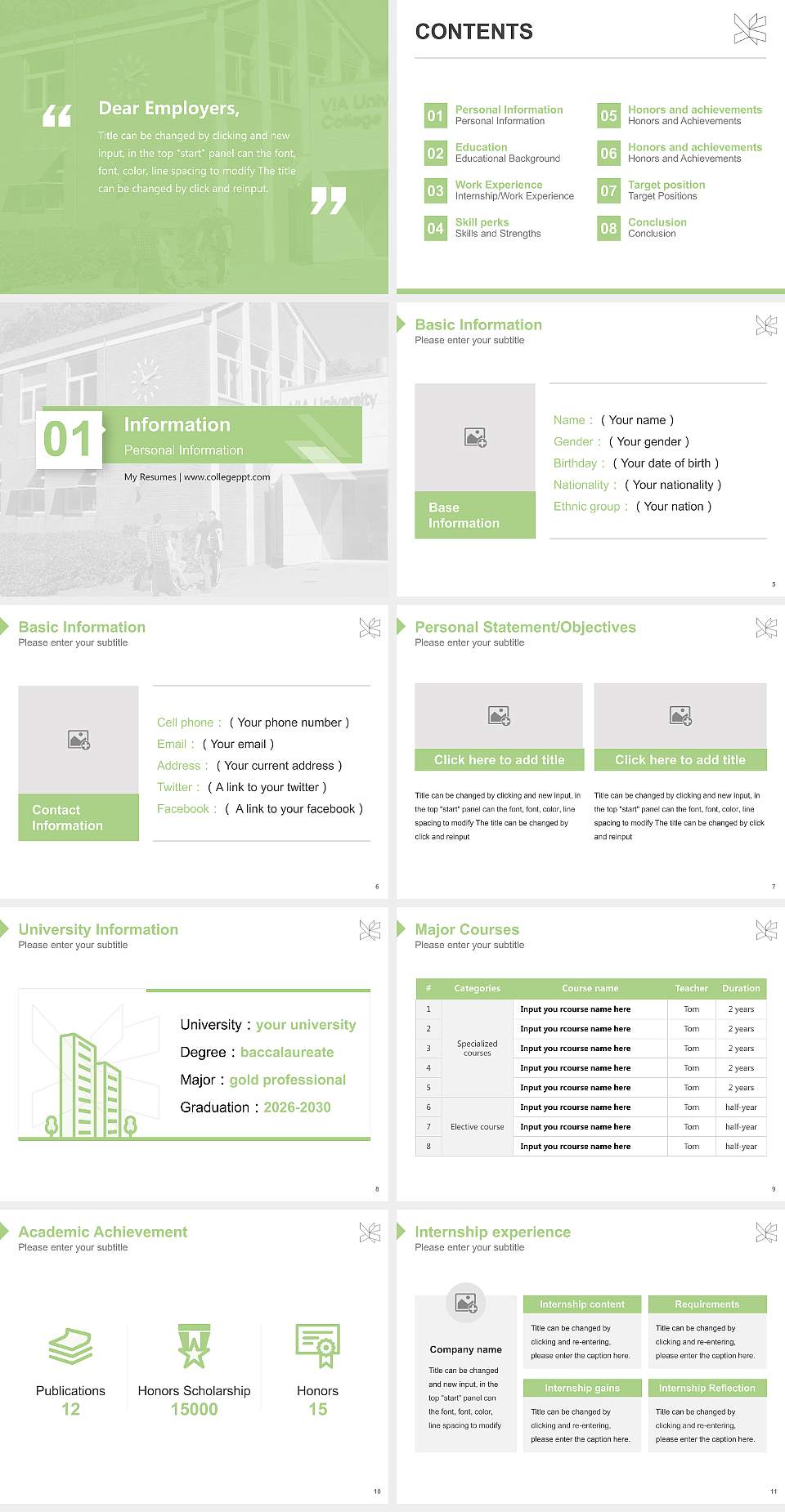VIA University College-Campus Silkeborg Resume PPT Template4:3 ratio PPT effect preview image2