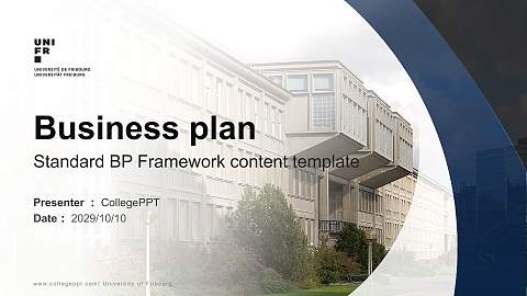 University of Fribourg Competition/Entrepreneurship Contest PPT Template
