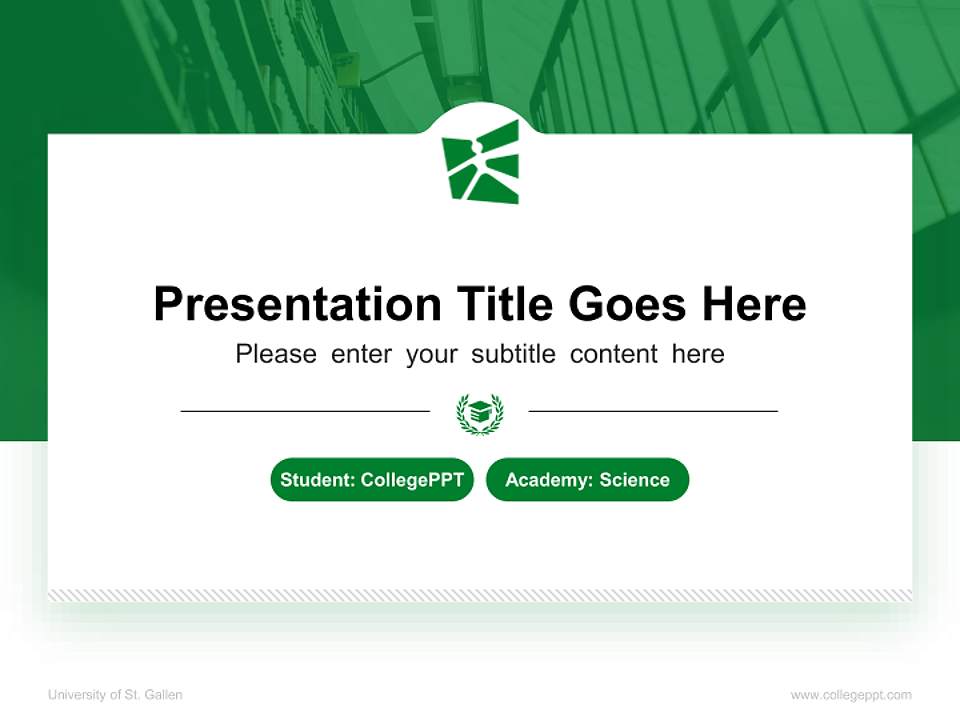 University of St. Gallen National Scholarship Defense PPT Template4:3 ratio PPT effect preview image4
