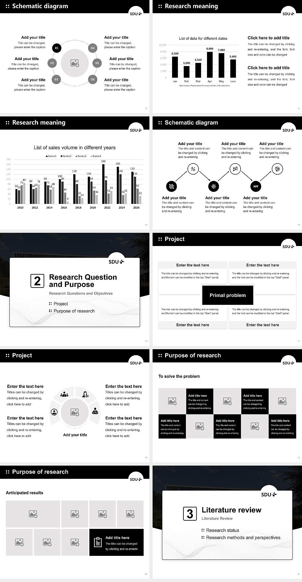 University of Southern Denmark（campus Kolding） Graduation Thesis Defense PPT Template4:3 ratio PPT effect preview image3