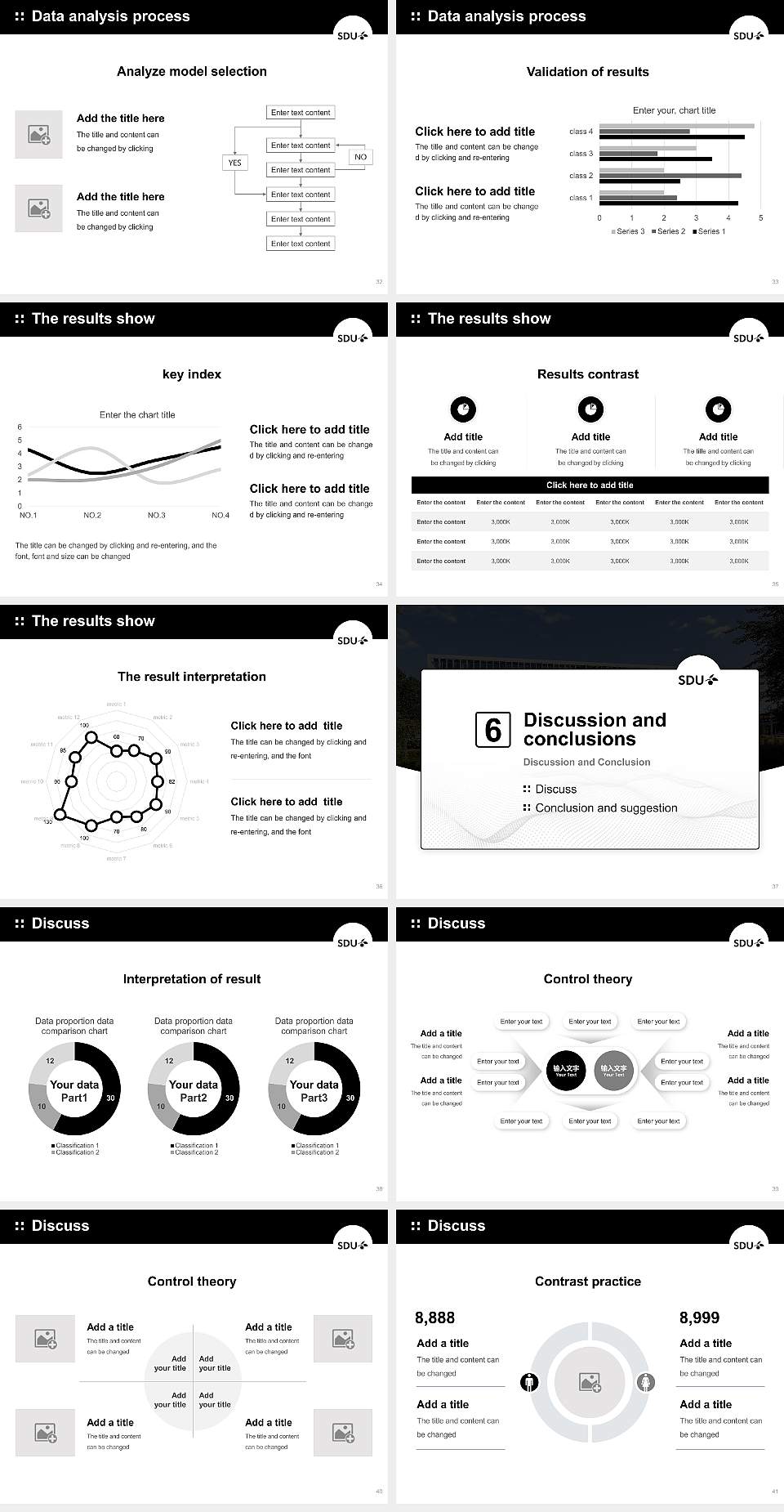 University of Southern Denmark（campus Kolding） Graduation Thesis Defense PPT Template4:3 ratio PPT effect preview image5