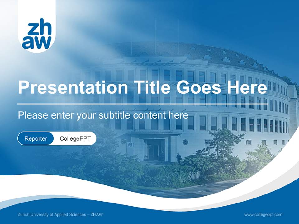 Zurich University of Applied Sciences – ZHAW Lecture Sharing and Networking Event PPT Template4:3 ratio PPT effect preview image4