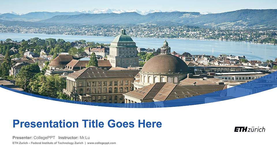 ETH Zurich – Federal Institute of Technology Zurich Course/Courseware Creation PPT Template16:9 ratio PPT effect preview image