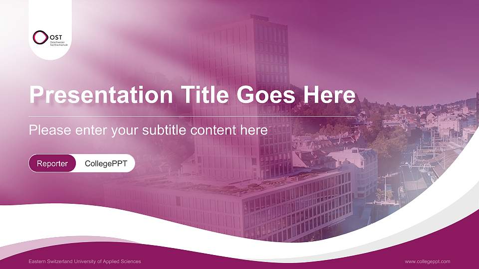 Eastern Switzerland University of Applied Sciences Lecture Sharing and Networking Event PPT Template16:9 ratio PPT effect preview image