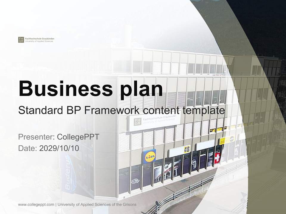 University of Applied Sciences of the Grisons Competition/Entrepreneurship Contest PPT Template4:3 ratio PPT effect preview image9