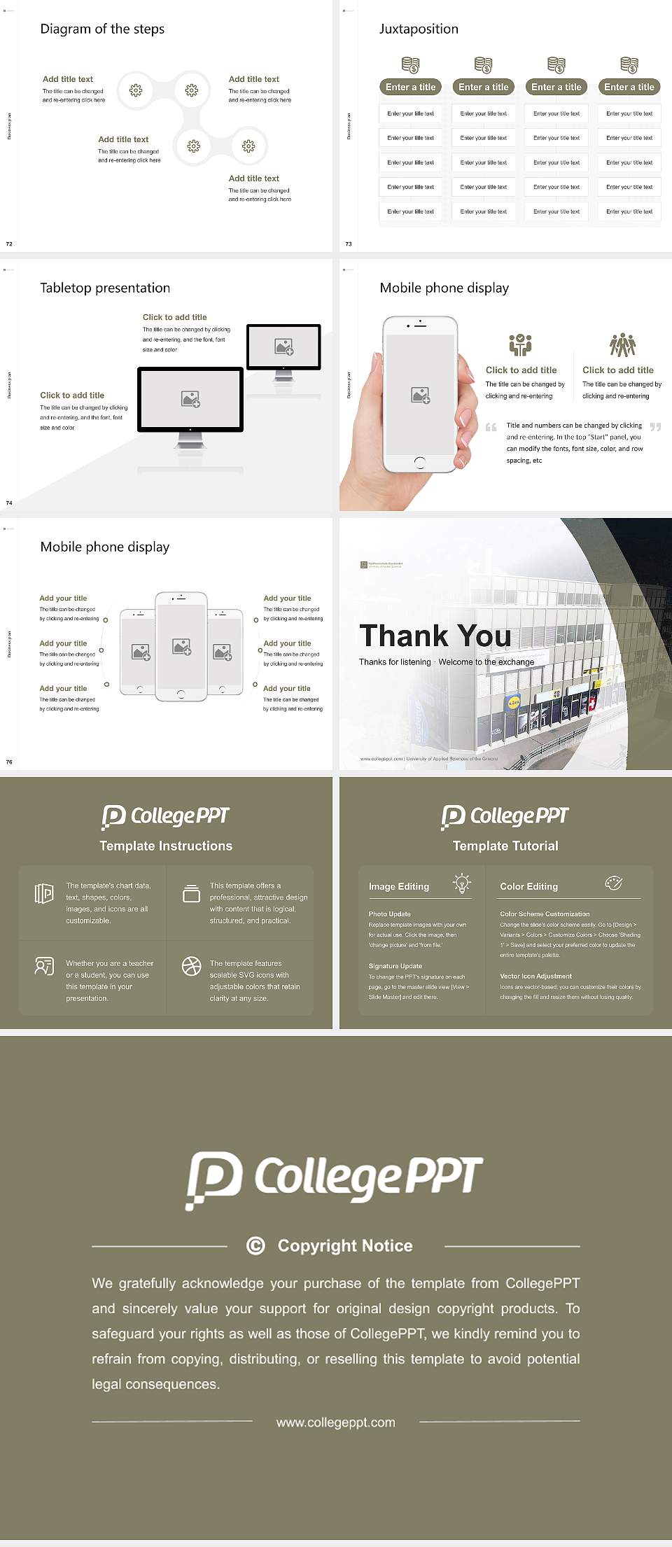 University of Applied Sciences of the Grisons Competition/Entrepreneurship Contest PPT Template4:3 ratio PPT effect preview image9