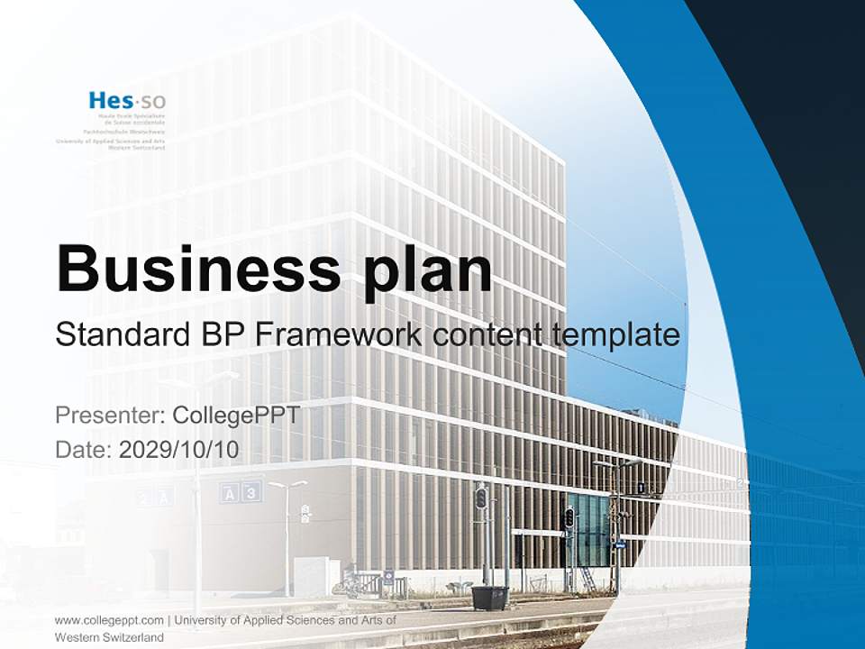 University of Applied Sciences and Arts of Western Switzerland Competition/Entrepreneurship Contest PPT Template4:3 ratio PPT effect preview image9