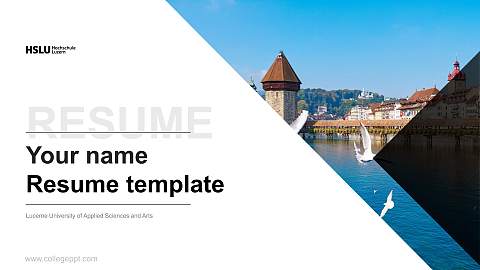 Lucerne University of Applied Sciences and Arts Resume PPT Template