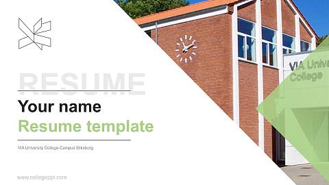 VIA University College-Campus Silkeborg Resume PPT Template