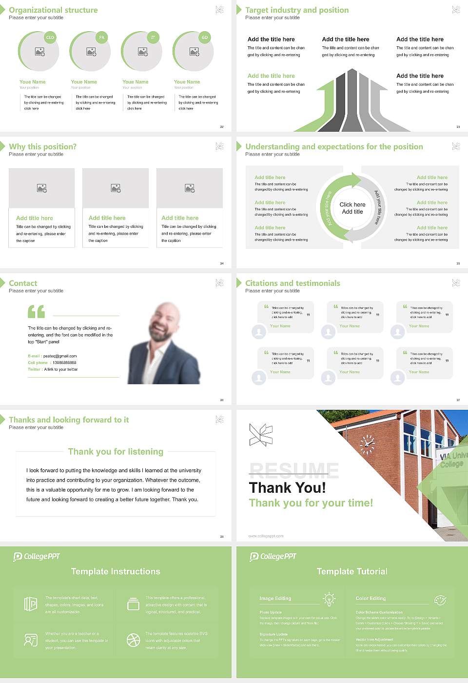 VIA University College-Campus Silkeborg Resume PPT Template16:9 ratio PPT effect preview image4