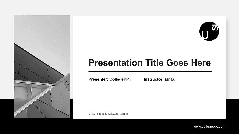 Università della Svizzera italiana General PPT Template16:9 ratio PPT effect preview image