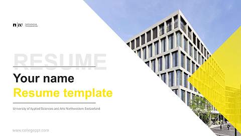 University of Applied Sciences and Arts Northwestern Switzerland Resume PPT Template