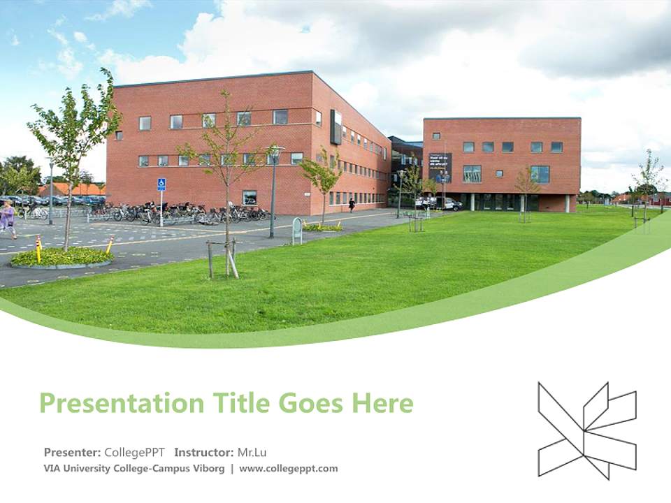 VIA University College-Campus Viborg Course/Courseware Creation PPT Template4:3 ratio PPT effect preview image5