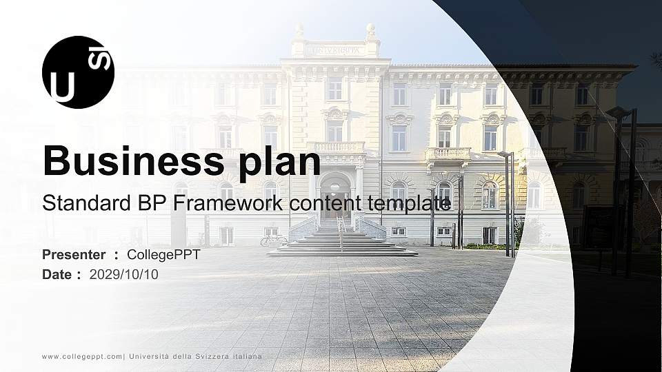 Università della Svizzera italiana Competition/Entrepreneurship Contest PPT Template16:9 ratio PPT effect preview image