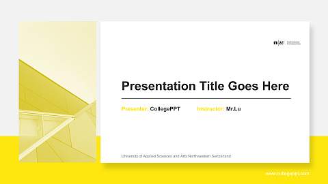 University of Applied Sciences and Arts Northwestern Switzerland General PPT Template