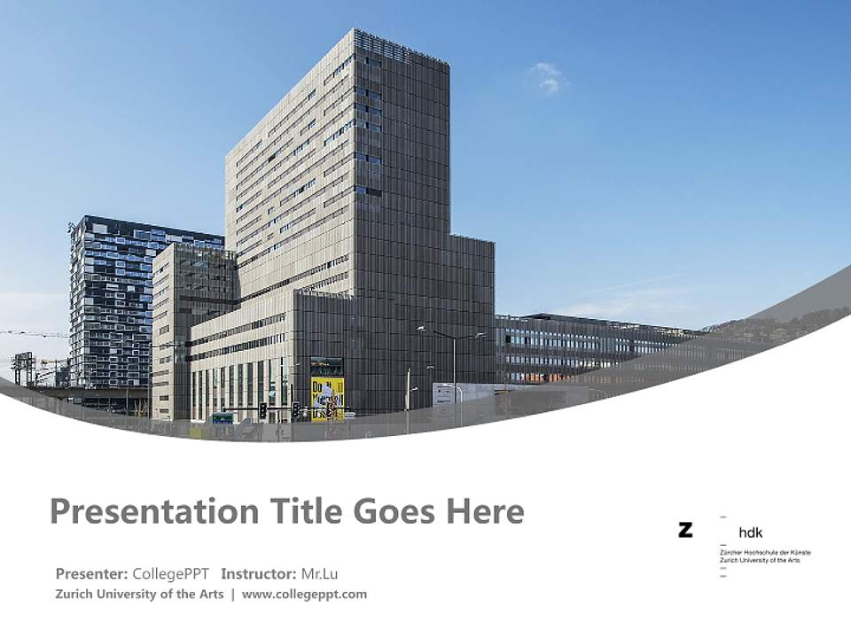 Zurich University of the Arts Course/Courseware Creation PPT Template4:3 ratio PPT effect preview image5