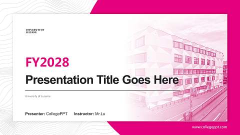 University of Lucerne Academic Presentation/Research Findings Report PPT Template