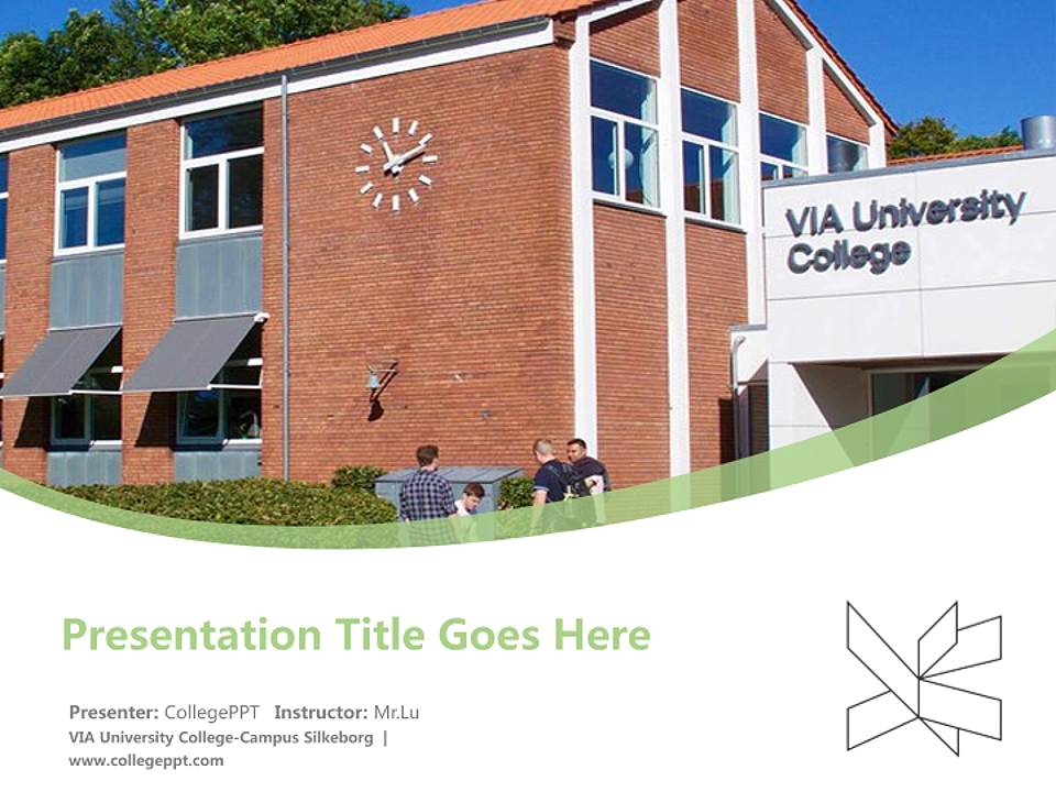 VIA University College-Campus Silkeborg Course/Courseware Creation PPT Template4:3 ratio PPT effect preview image5