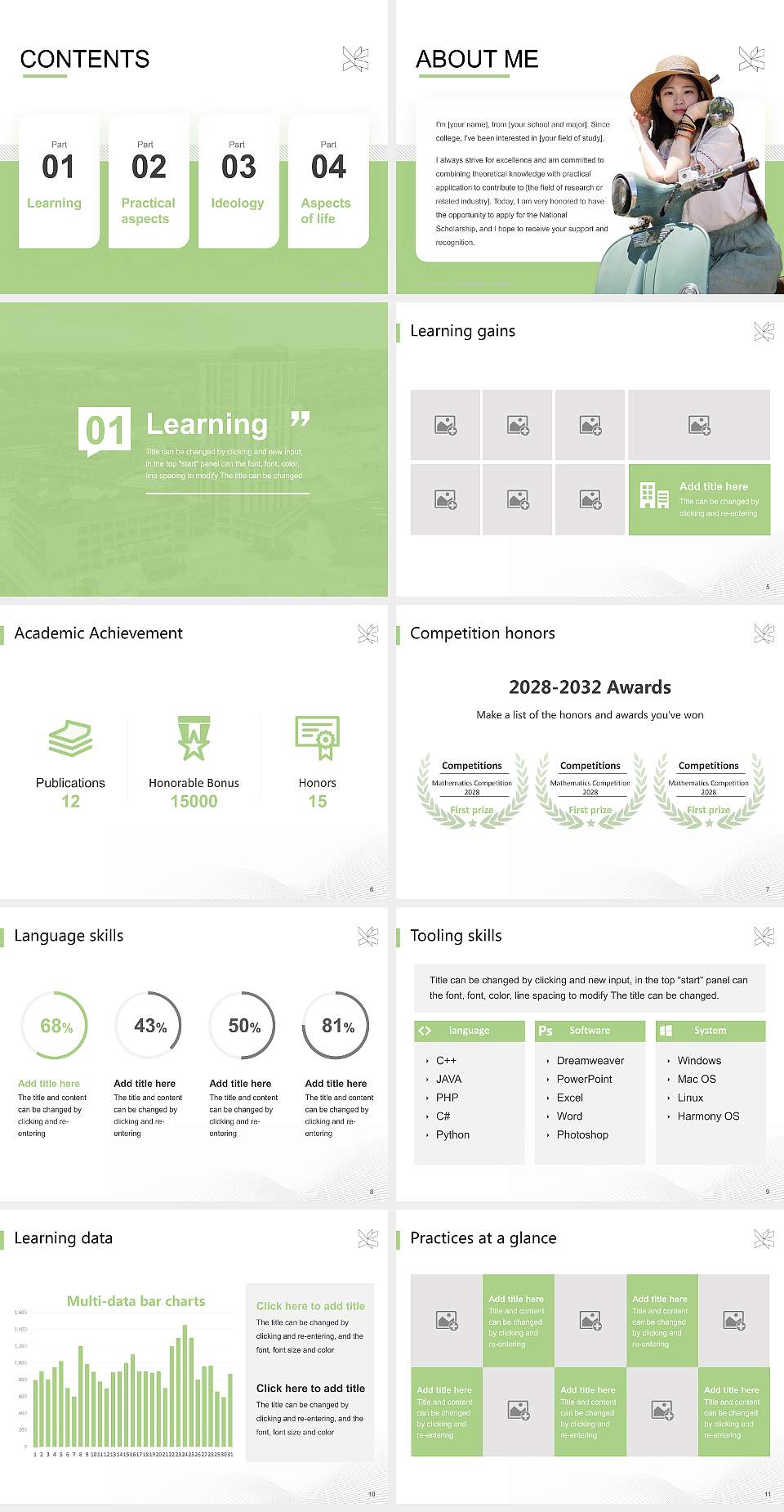 VIA University College-Campus Horsens National Scholarship Defense PPT Template4:3 ratio PPT effect preview image2