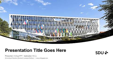 University of Southern Denmark（campus Kolding） Course/Courseware Creation PPT Template