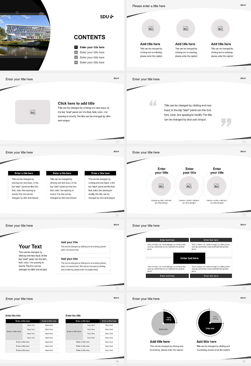 University of Southern Denmark（campus Kolding） Course/Courseware Creation PPT Template16:9 ratio PPT effect preview image2