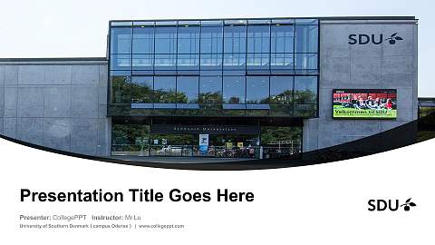 University of Southern Denmark（campus Odense） Course/Courseware Creation PPT Template