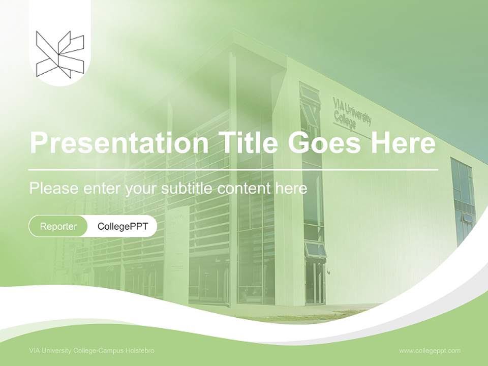 VIA University College-Campus Holstebro Lecture Sharing and Networking Event PPT Template4:3 ratio PPT effect preview image4