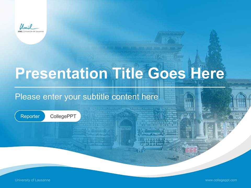University of Lausanne Lecture Sharing and Networking Event PPT Template4:3 ratio PPT effect preview image4