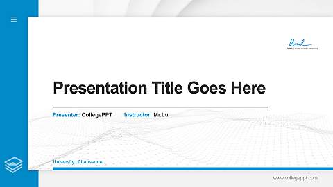University of Lausanne Thesis Proposal/Graduation Defense PPT Template