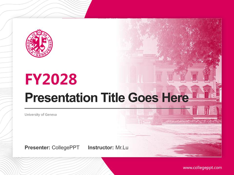 University of Geneva Academic Presentation/Research Findings Report PPT Template4:3 ratio PPT effect preview image5