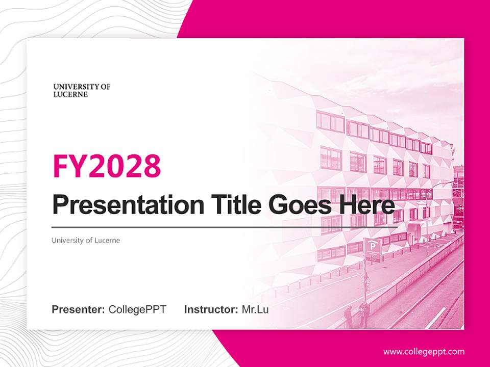 University of Lucerne Academic Presentation/Research Findings Report PPT Template4:3 ratio PPT effect preview image5