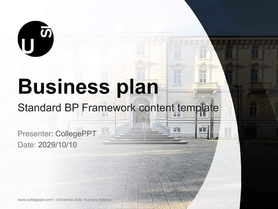 Università della Svizzera italiana Competition/Entrepreneurship Contest PPT Template4:3 ratio PPT effect preview image9