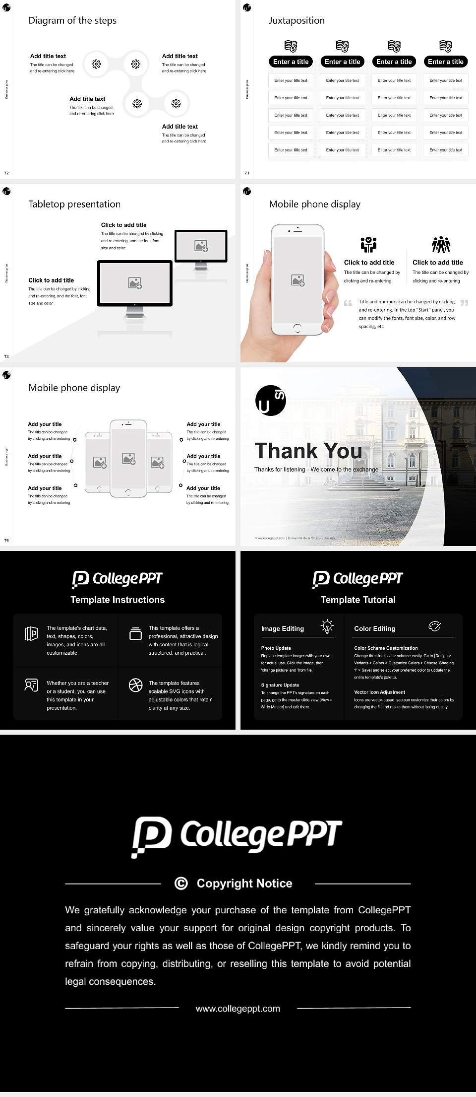 Università della Svizzera italiana Competition/Entrepreneurship Contest PPT Template4:3 ratio PPT effect preview image9