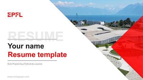 École Polytechnique Fédérale de Lausanne Resume PPT Template