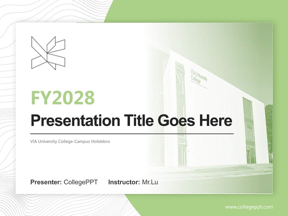 VIA University College-Campus Holstebro Academic Presentation/Research Findings Report PPT Template4:3 ratio PPT effect preview image5