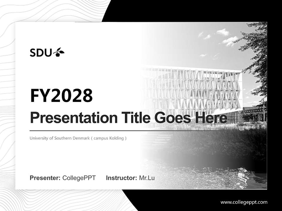 University of Southern Denmark（campus Kolding） Academic Presentation/Research Findings Report PPT Template4:3 ratio PPT effect preview image5