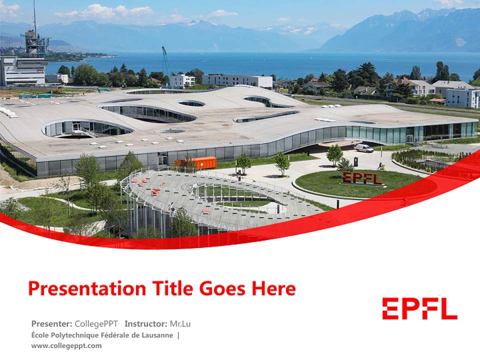 École Polytechnique Fédérale de Lausanne Course/Courseware Creation PPT Template4:3 ratio PPT effect preview image5
