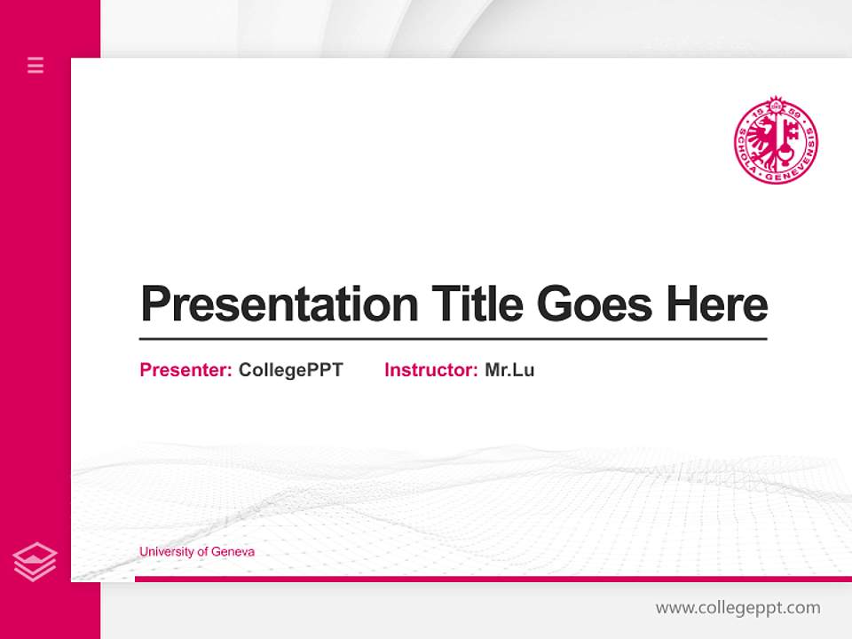 University of Geneva Thesis Proposal/Graduation Defense PPT Template4:3 ratio PPT effect preview image5