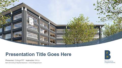 Bern University of Applied Sciences Course/Courseware Creation PPT Template