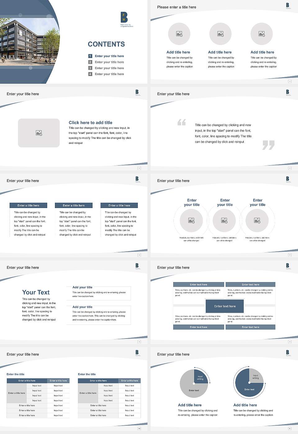 Bern University of Applied Sciences Course/Courseware Creation PPT Template16:9 ratio PPT effect preview image2
