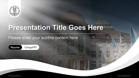 University of Zurich Lecture Sharing and Networking Event PPT Template