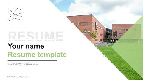 VIA University College-Campus Viborg Resume PPT Template