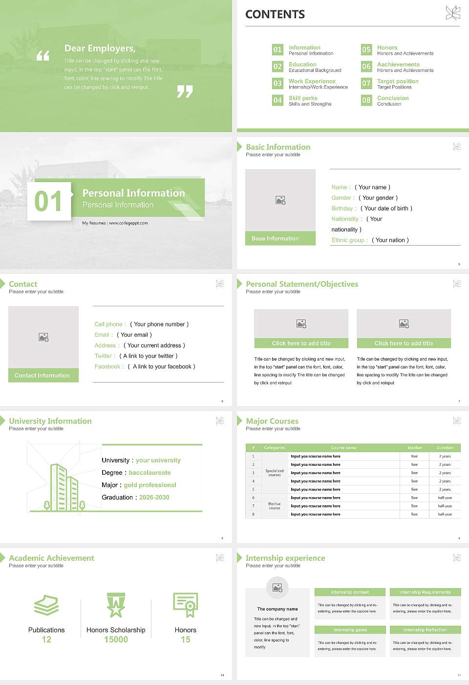 VIA University College-Campus Viborg Resume PPT Template16:9 ratio PPT effect preview image2
