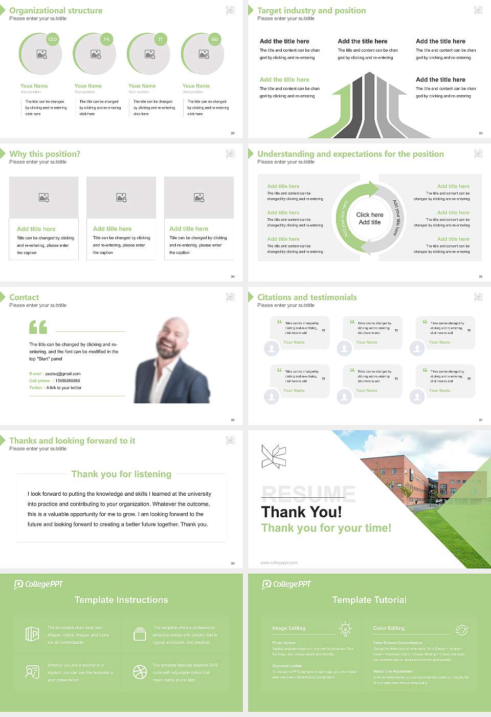 VIA University College-Campus Viborg Resume PPT Template16:9 ratio PPT effect preview image4