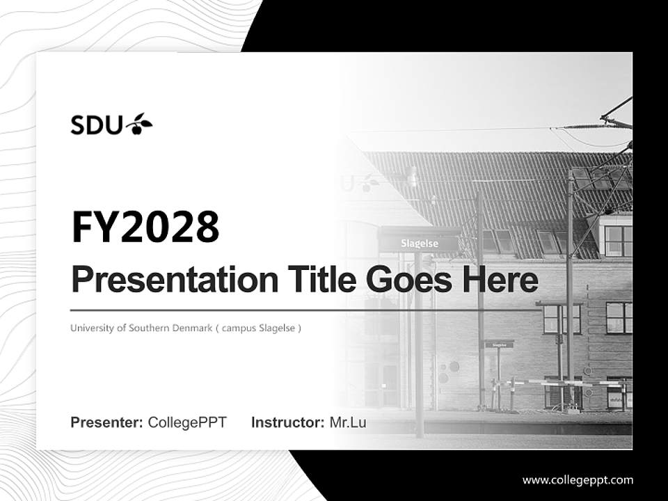 University of Southern Denmark（campus Slagelse） Academic Presentation/Research Findings Report PPT Template4:3 ratio PPT effect preview image5