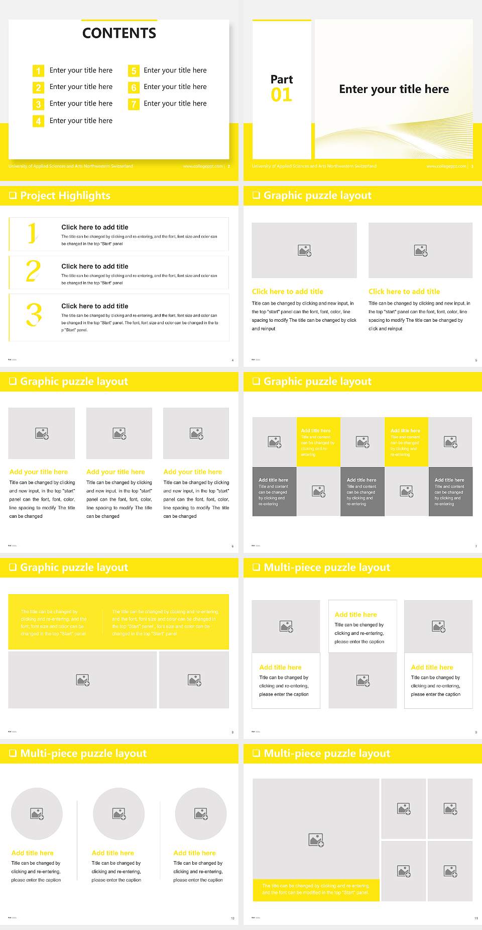 University of Applied Sciences and Arts Northwestern Switzerland General PPT Template4:3 ratio PPT effect preview image2