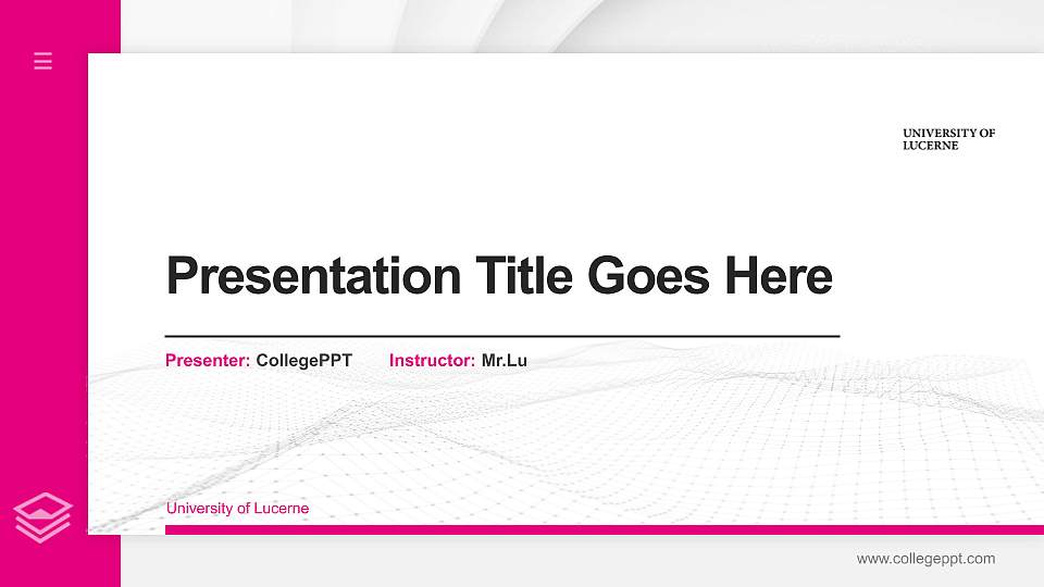 University of Lucerne Thesis Proposal/Graduation Defense PPT Template16:9 ratio PPT effect preview image