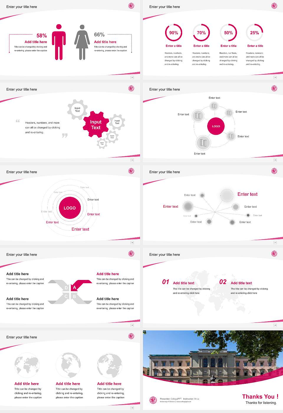 University of Geneva Course/Courseware Creation PPT Template16:9 ratio PPT effect preview image4