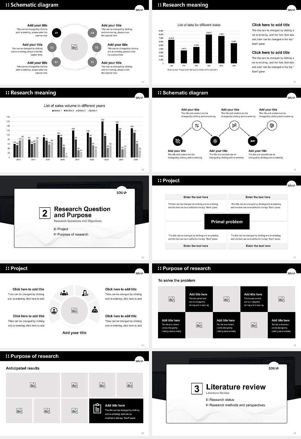 University of Southern Denmark（campus Odense） Graduation Thesis Defense PPT Template16:9 ratio PPT effect preview image3