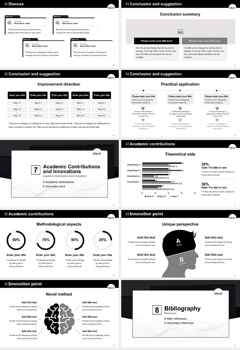 University of Southern Denmark（campus Odense） Graduation Thesis Defense PPT Template16:9 ratio PPT effect preview image6